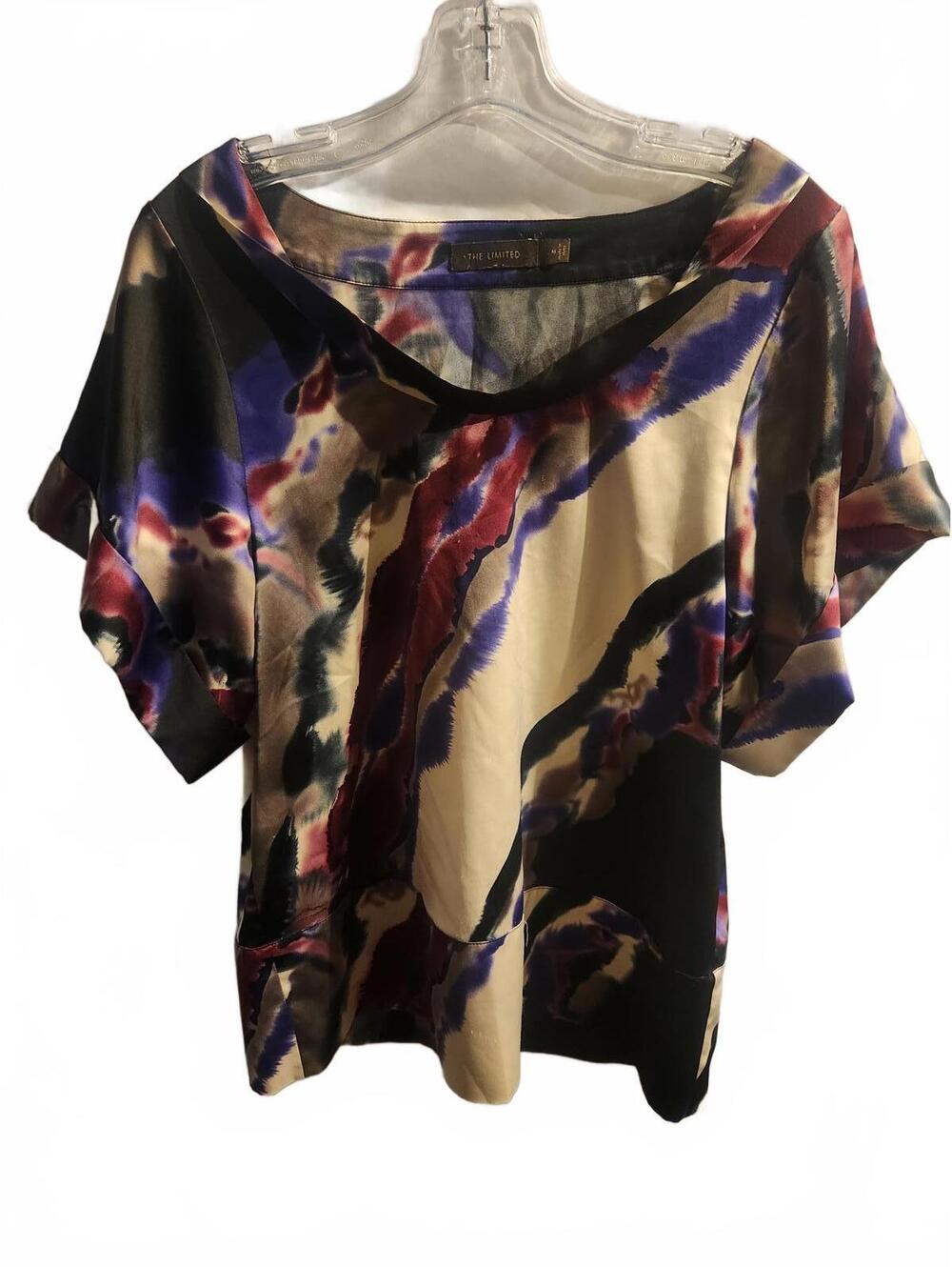 The Limited Multicolored Short Sleeve Blouse. Womens Size Medium Great condition